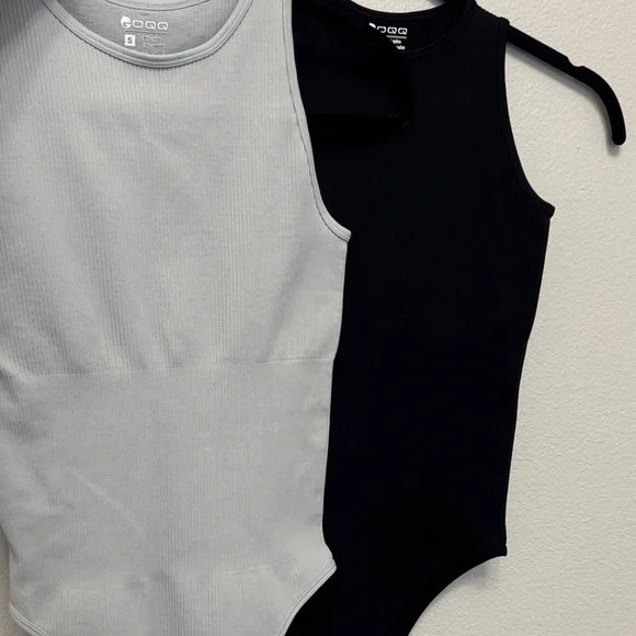 Ribbed Halter Neck Sleeveless Bodysuits (bundle of 2) - Picture 2 of 8